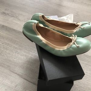Mint blue j crew flats